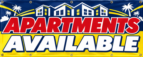 Apartments Available Vinyl Banner