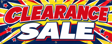 Clearance Sale Vinyl Banner