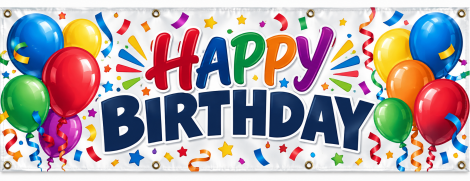 HAPPY BIRTHDAY – Vinyl Banner