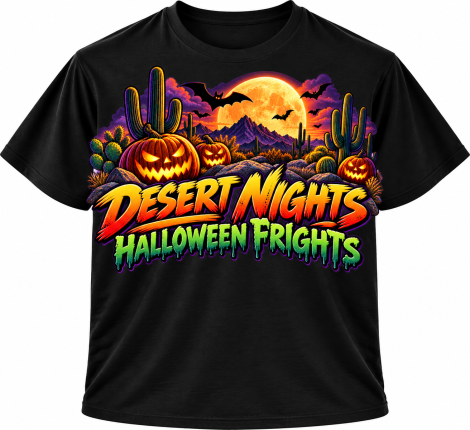 Desert Nights Halloween Frights Graphic T-Shirt