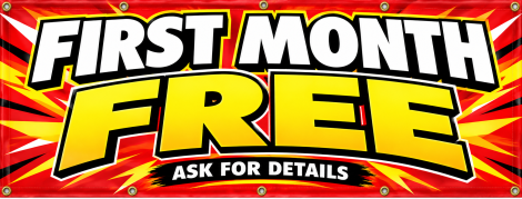 FIRST MONTH FREE – Apartment Banner