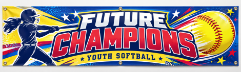 Future Champions Youth Softball Vinyl Banner