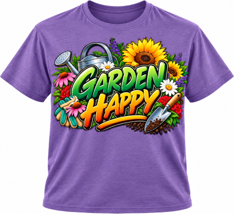 Garden Happy Floral Graphic T-Shirt