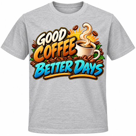 Good Coffee, Better Days Graphic T-Shirt