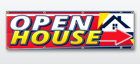 Open House Vinyl Banner
