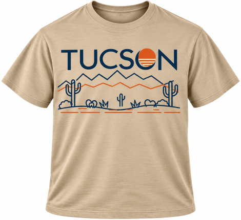 Tucson Arizona Minimalist Desert Graphic T-Shirt